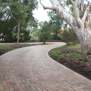 Clean brick driveway - after