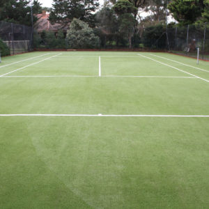 Artificial grass tennis court pressure clean - Geelong
