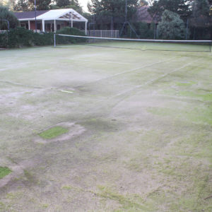 Synthetic turf tennis court pressure clean - Network Graffiti Control